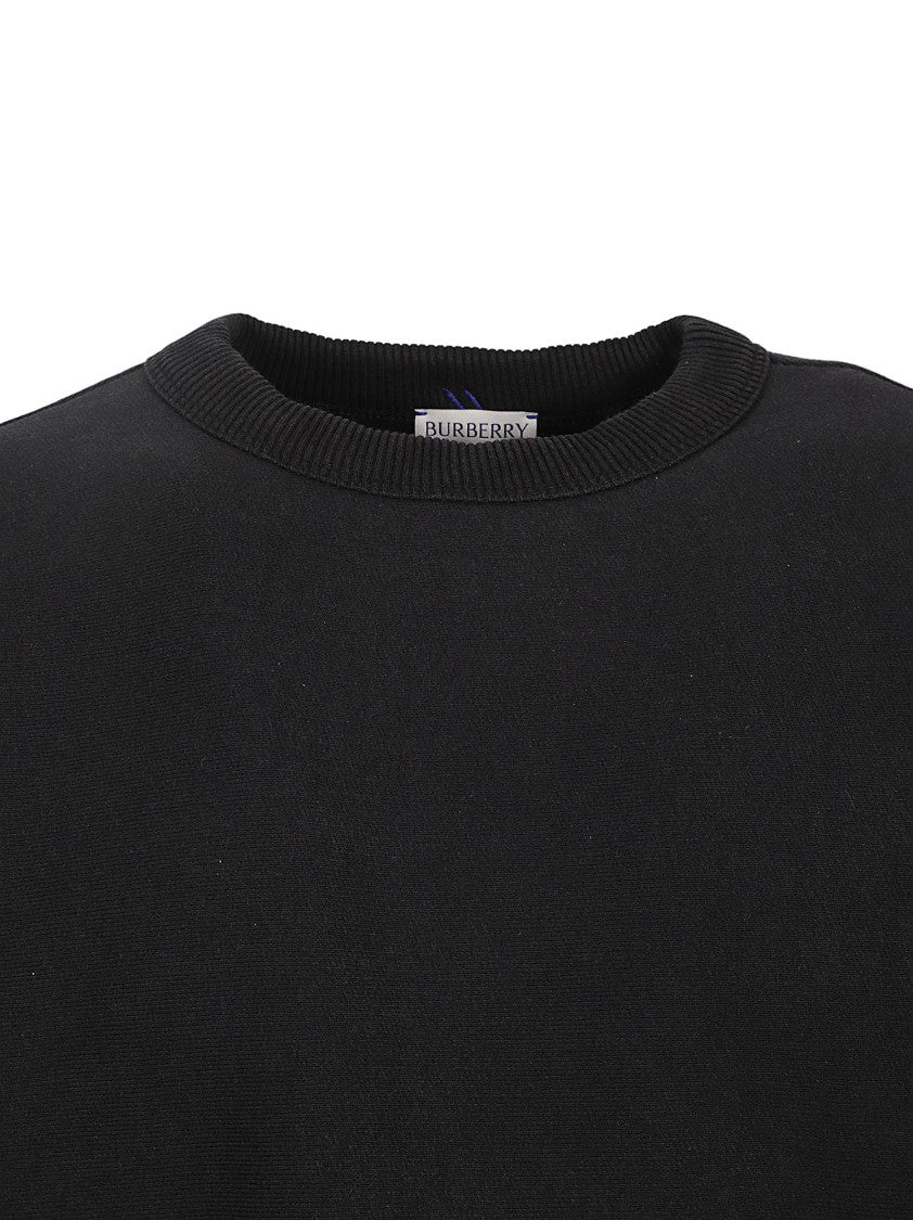Burberry Classic Black Sweater With Ribbed Details