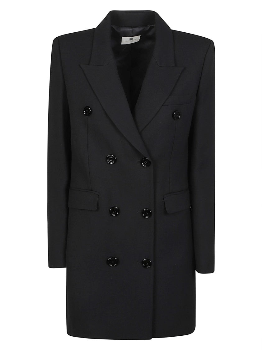 Elisabetta Franchi Tailored Viscose-Blend Double-Breasted Mini Dress