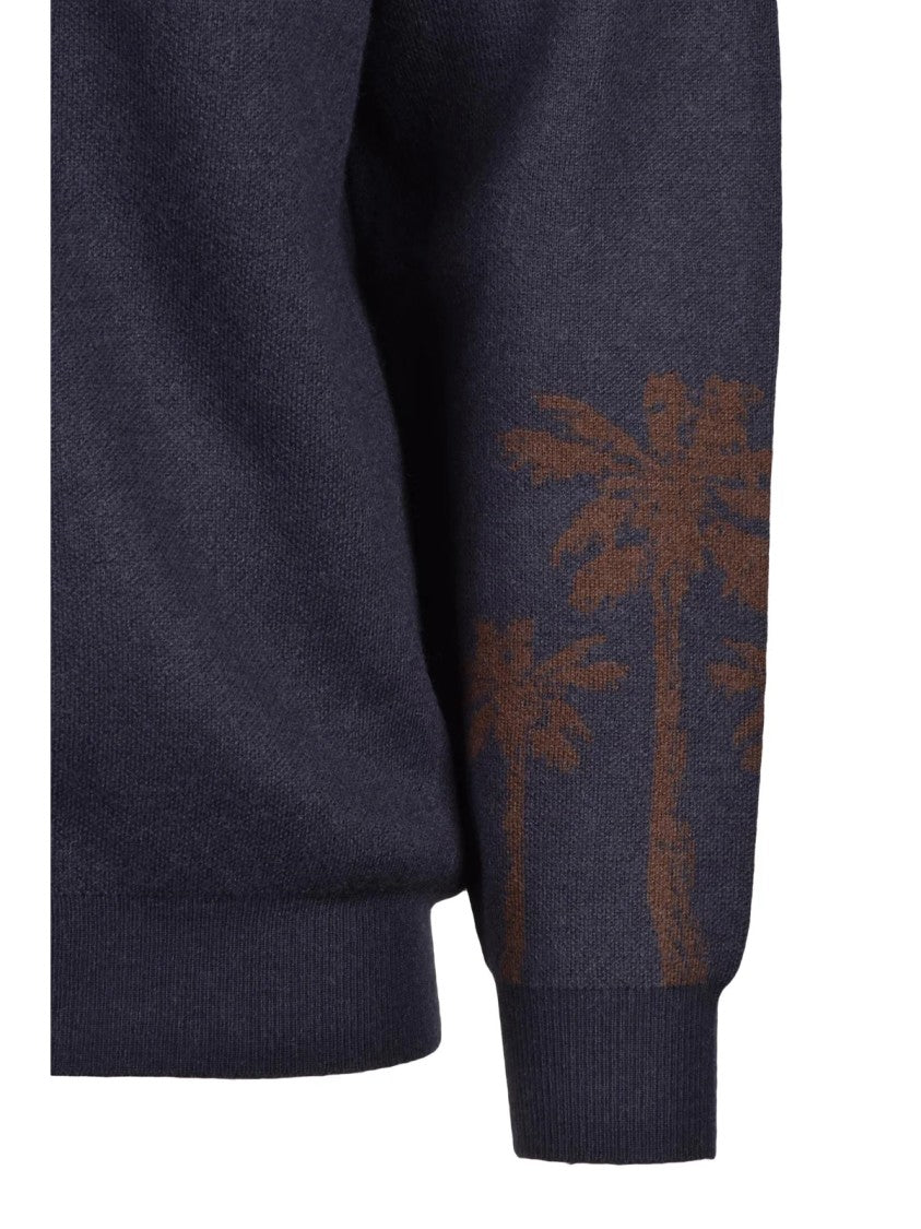 Tooco Multicolor Tooco Palm Tree Acrylic-Blend Cardigan