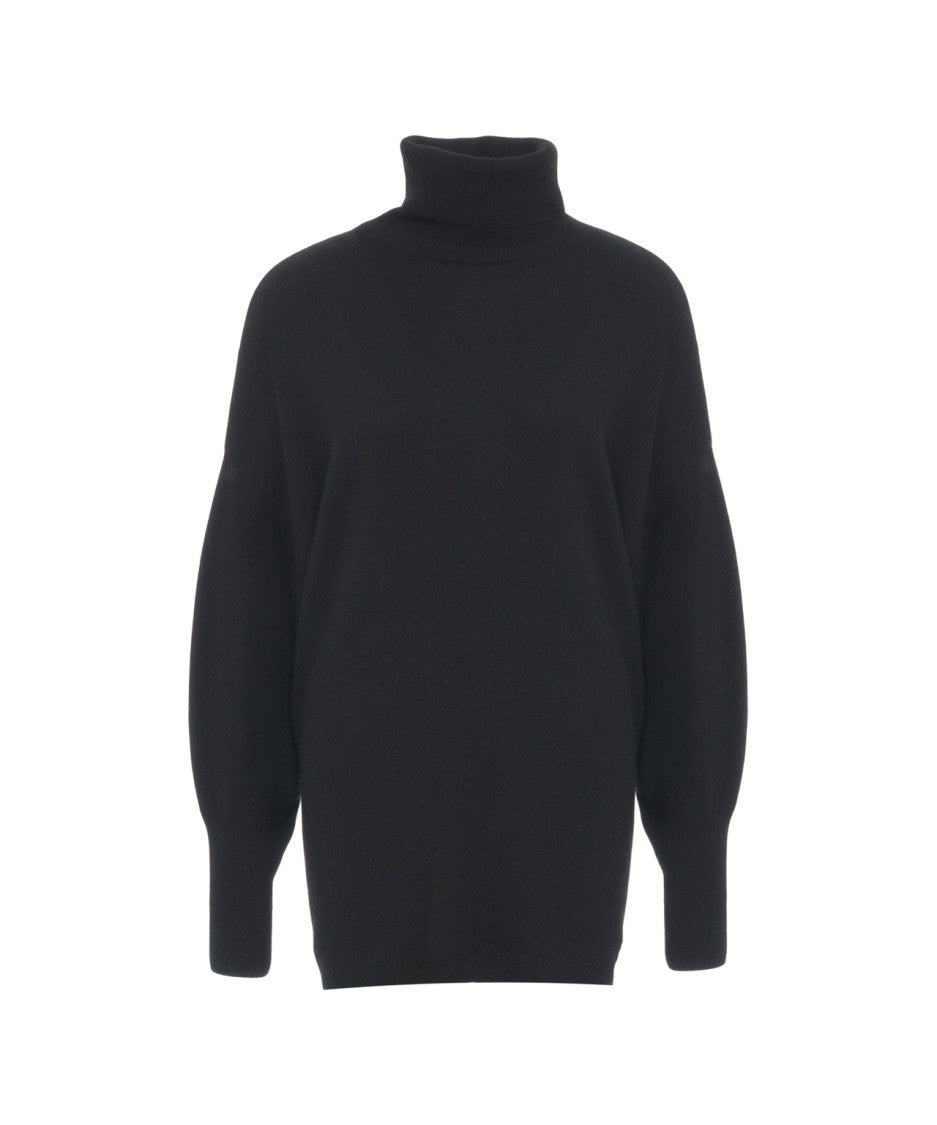 Crush Cashmere Turtleneck Sweater With Ribbed Cuffs