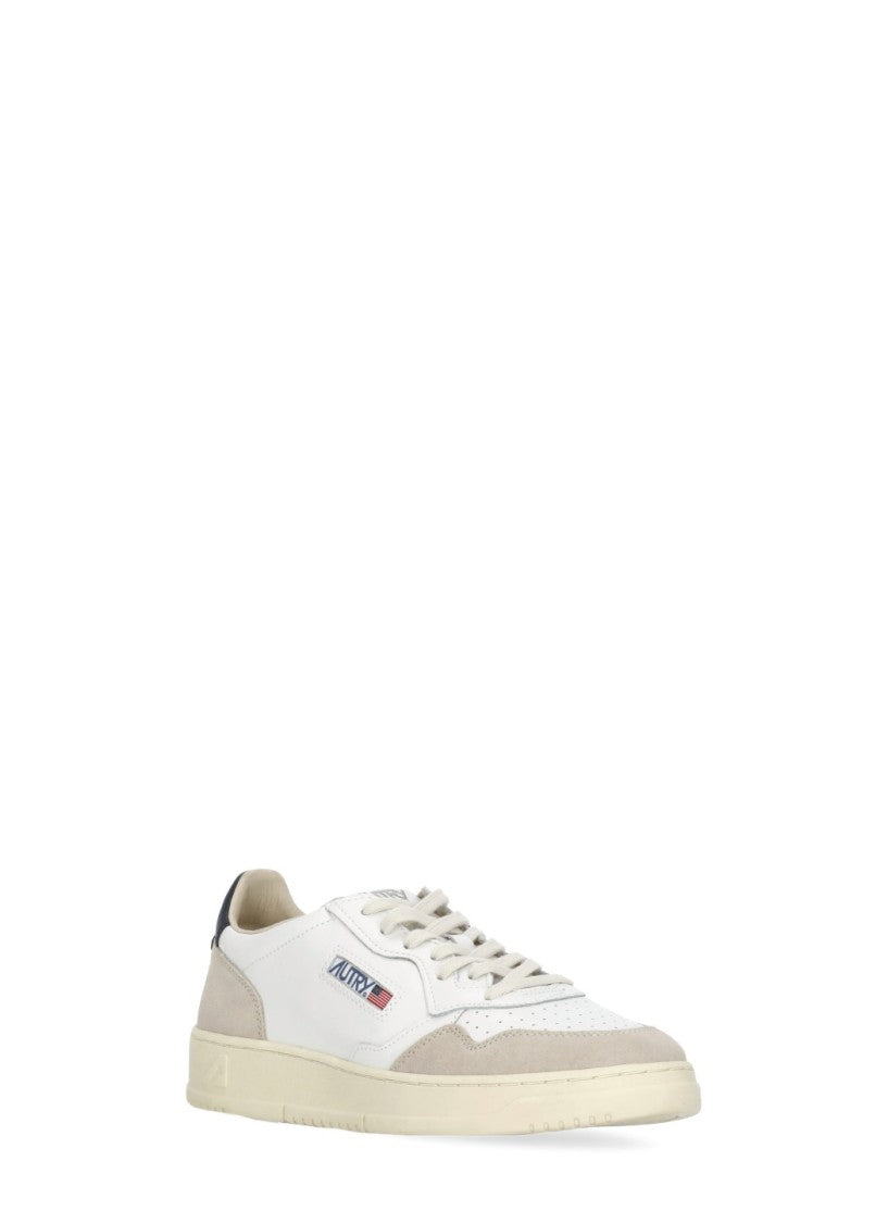 Autry White Low-Top Suede Leather Sneakers