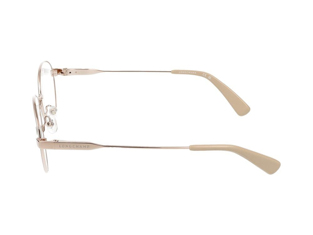 Longchamp Rose Gold Lo2154 Metal Round Eyeglasses