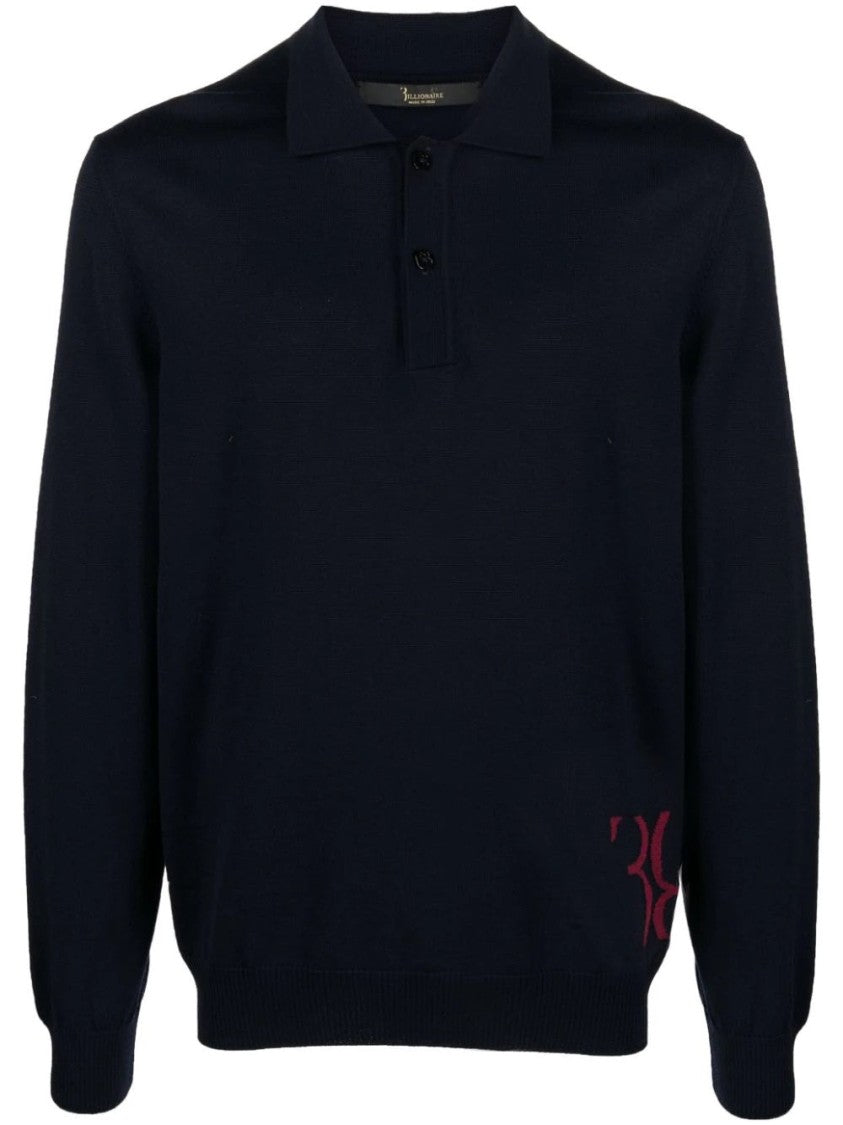 Billionaire Boys Club Long Sleeve Polo Shirt With Buttoned Placket