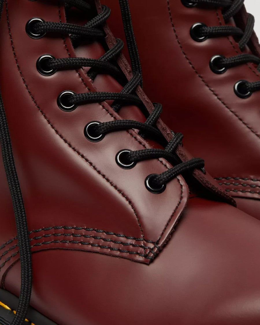 Dr. Martens Lace-Up Combat Boots 1460 Red Smooth
