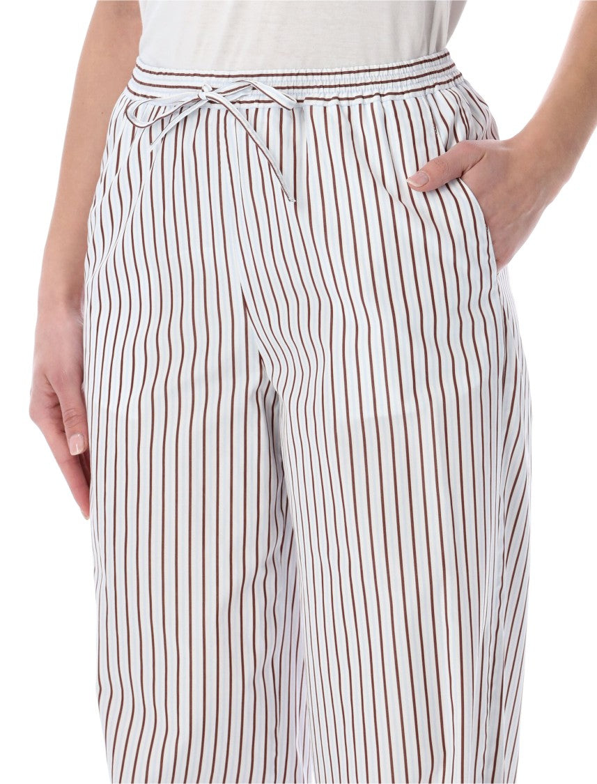 Loulou Studio Cisco Striped Cotton Popline Cisco Pants