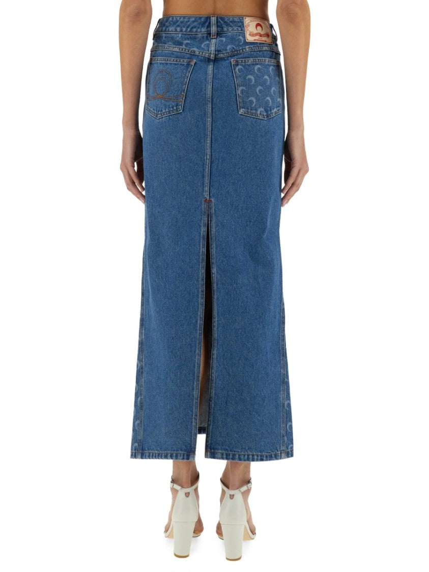 Marine Serre "Moon Laser" Long Skirt