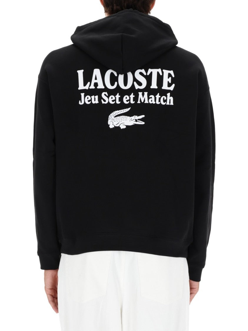 Lacoste Cotton Hoodie With Adjustable Drawstring