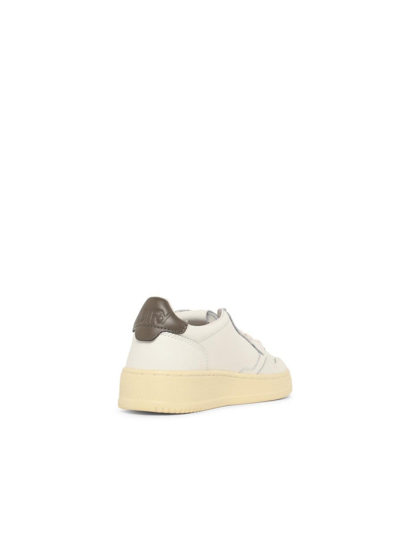 Autry 'Medalist Low' White Leather Sneakers