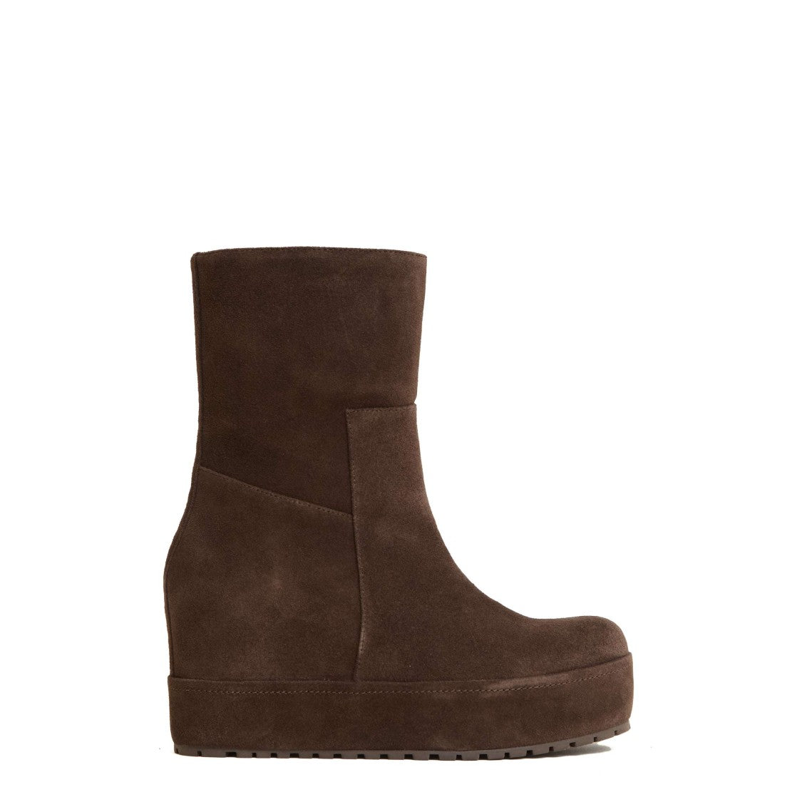 Paloma Barceló Wedge Ankle Boots In Brown Suede