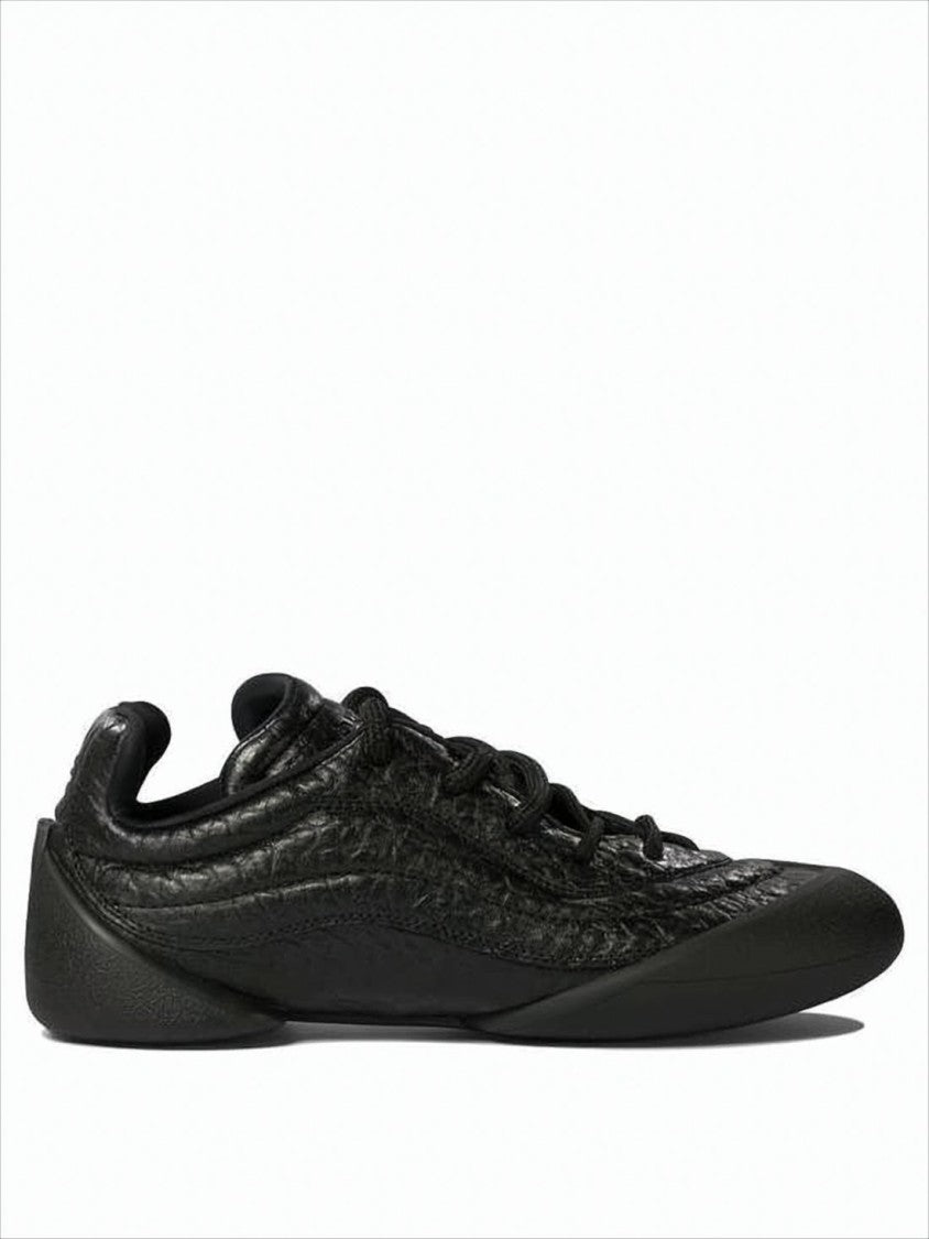 Alexander Mcqueen Textured Lambskin Leather Sneakers With Rounded Toe