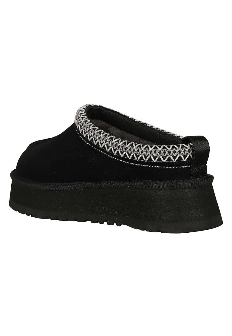 Ugg W Tazz Ii Suede Sheepskin Slip-On Platform Flats