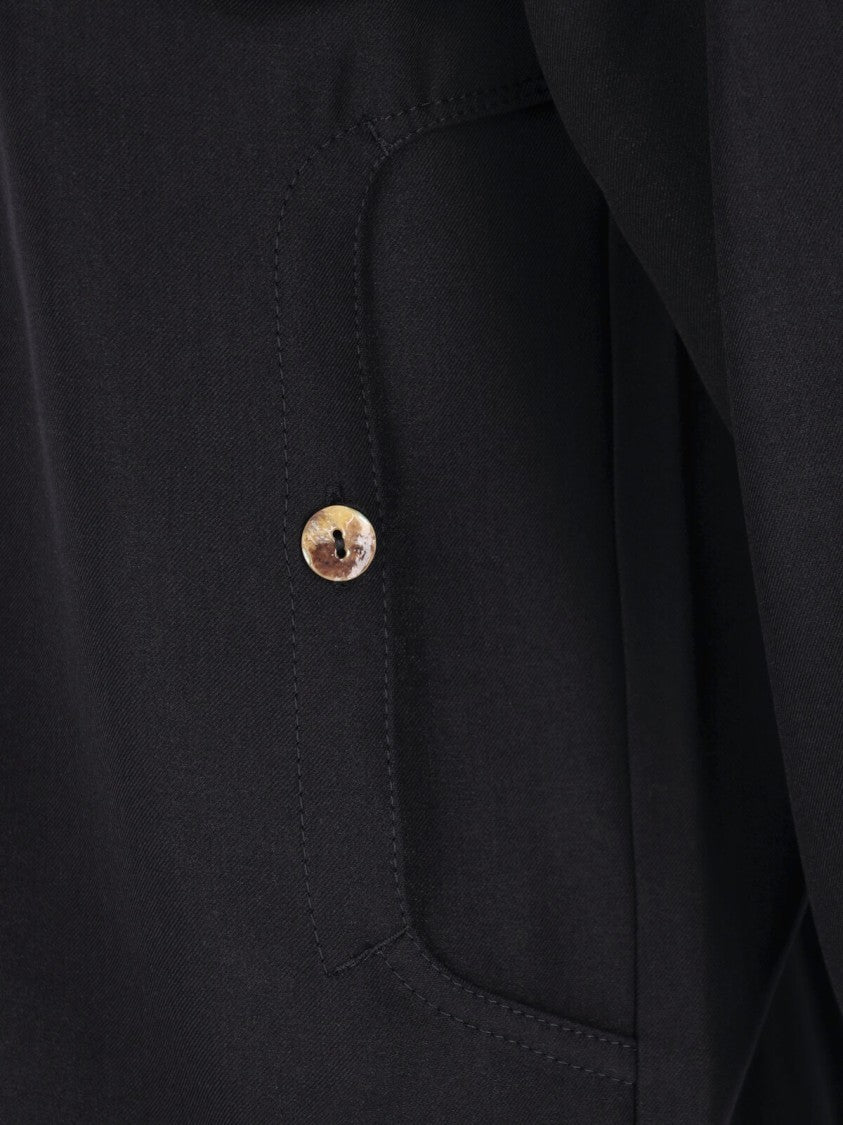 Kiko Kostadinov Classic Black Knit Sweater With Ribbed Cuffs And Hem