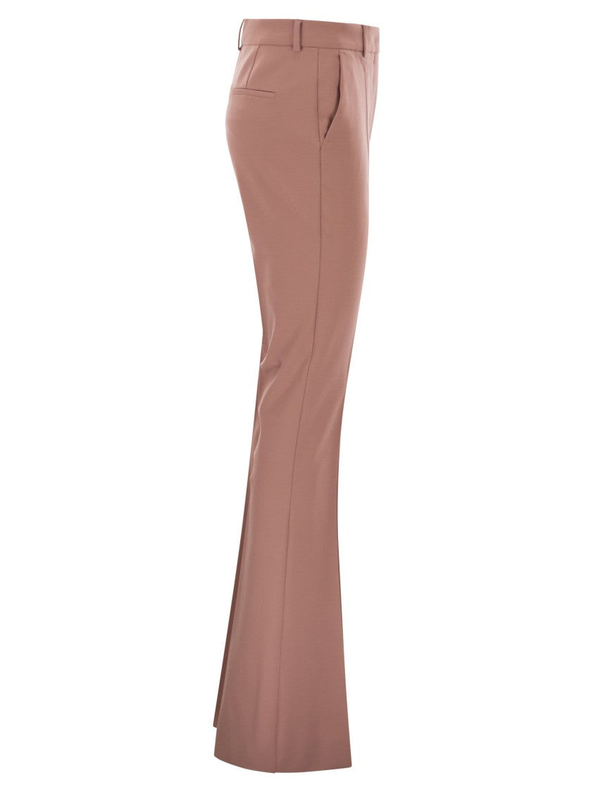 Sportmax Flared Hem Trousers With Tailored Finishing