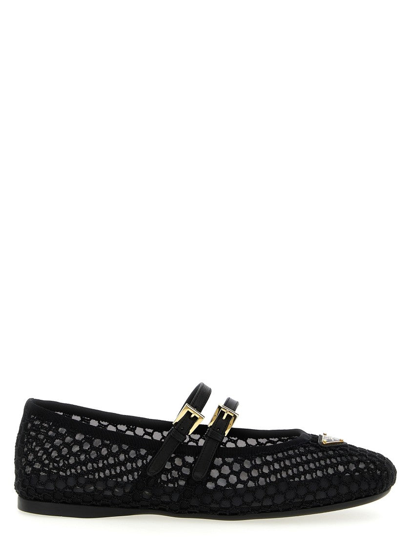 Prada Double Strap Ballet Flats