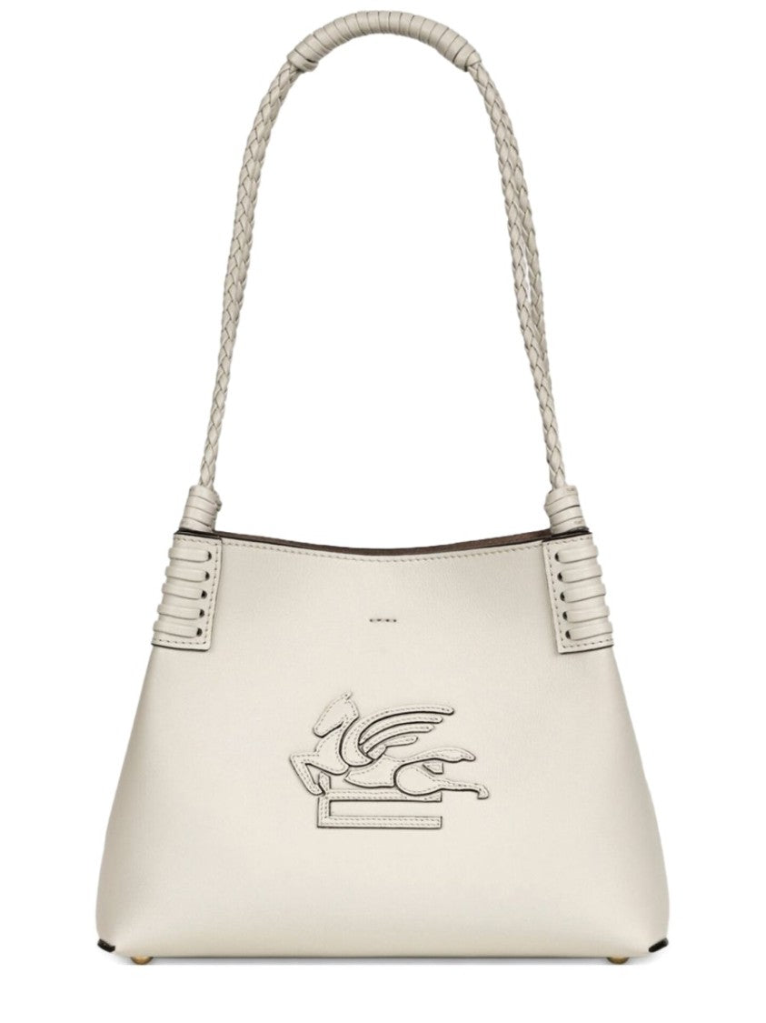 Etro Neutrals Libra Winged Horse Embossed Shopping Bag