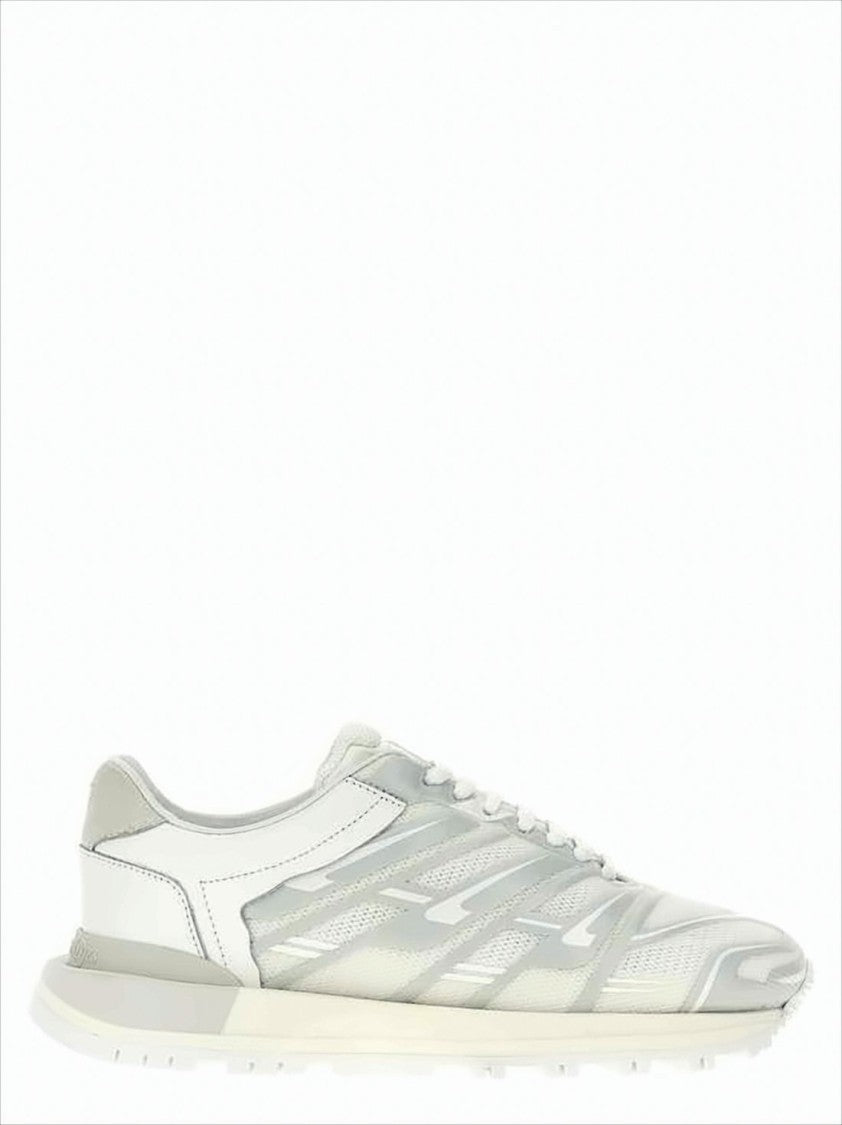 Maison Margiela Dynamic Layered Sneakers With Leather And Mesh
