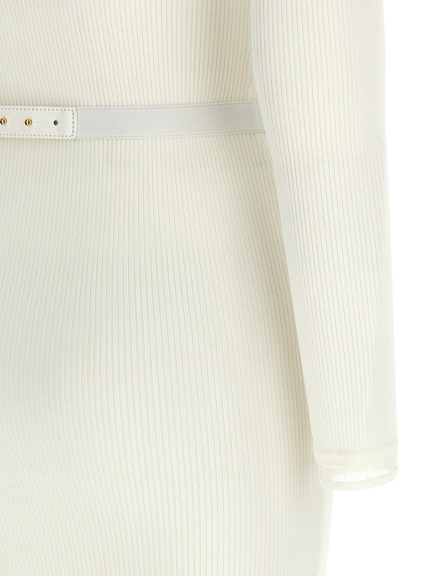 Elisabetta Franchi Logo Belt Dress