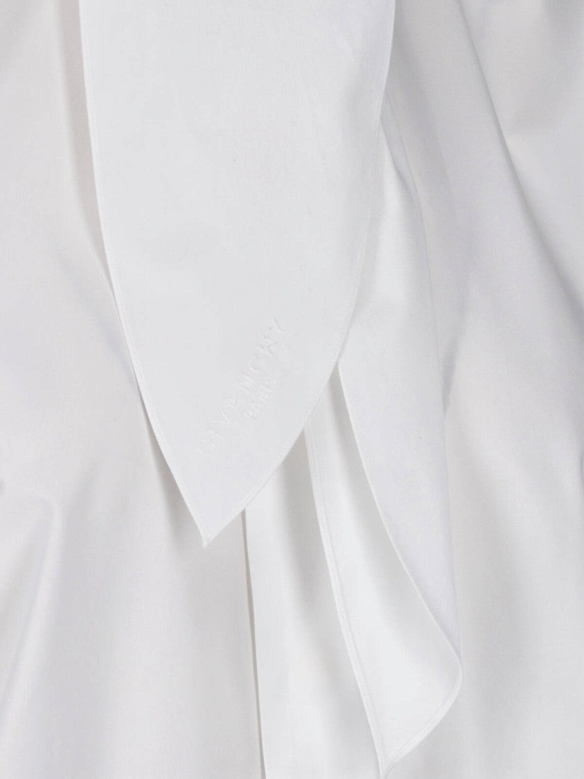 Givenchy White Bow-Detail Cotton Shirt