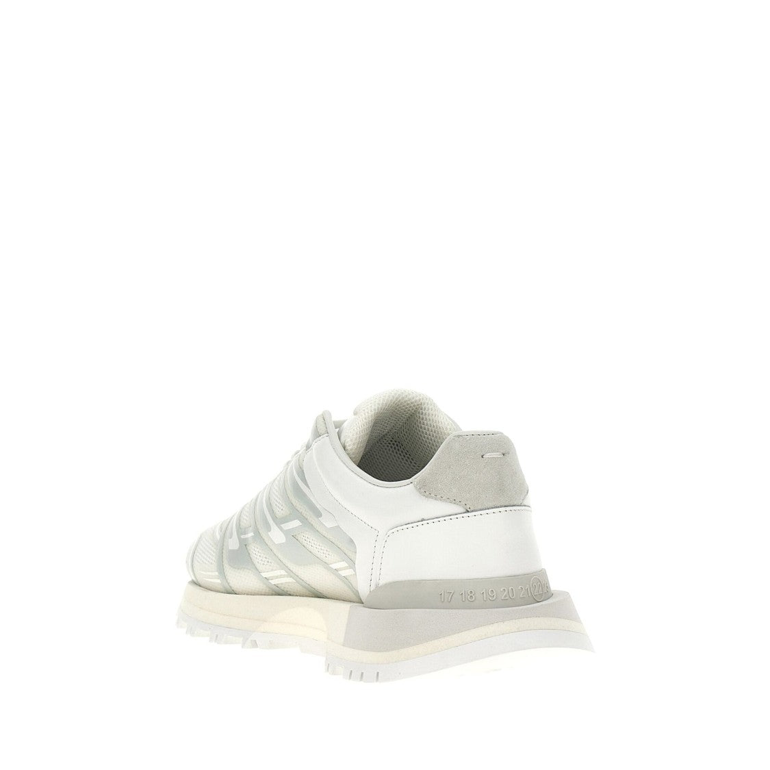 Maison Margiela Sneakers With Textured Fabric And Leather Accents