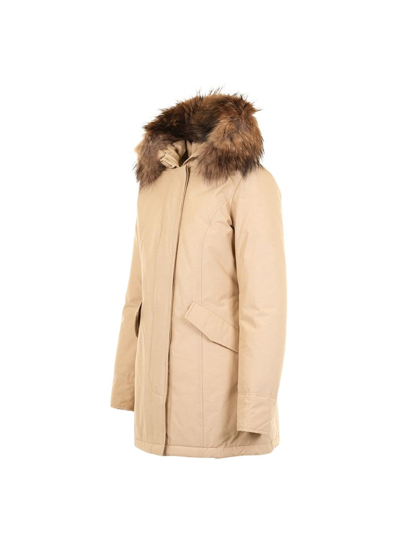 Woolrich Arctic Raccoon Parka Natural Fur Hood Cotton-Blend Parka