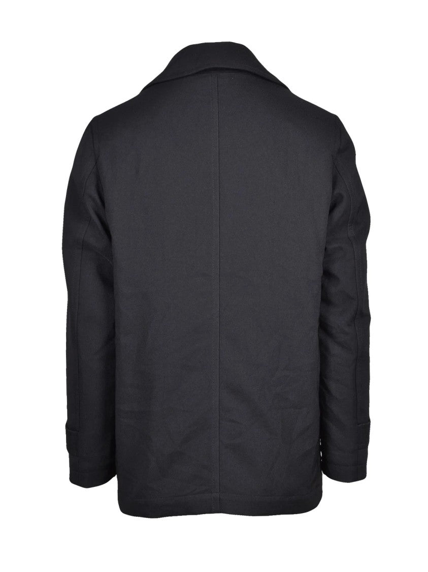 Comme Des Garçons Black Eva Quilted Button Peacoat