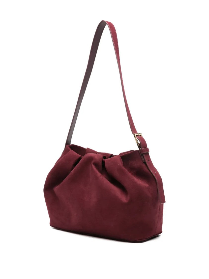 Themoirè Structured Shoulder Bag With Top Handle And Detachable Strap