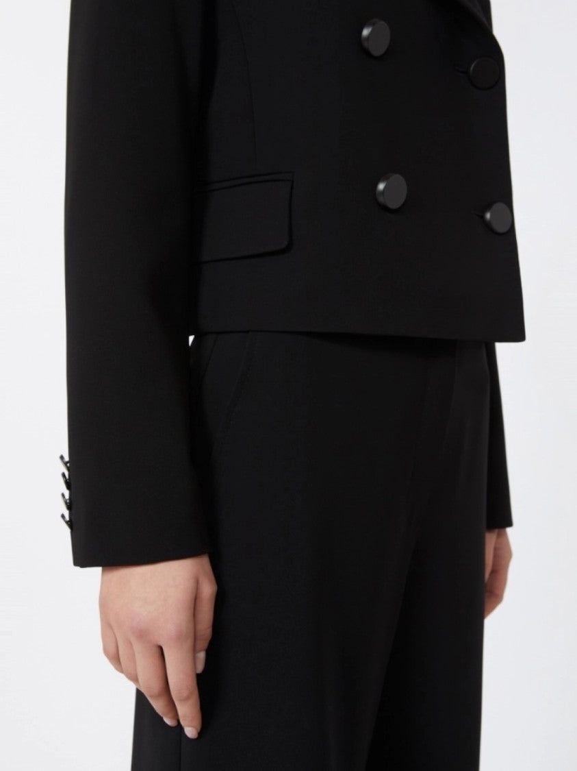 Max Mara Cropped Tailored Jacket With Notched Lapel