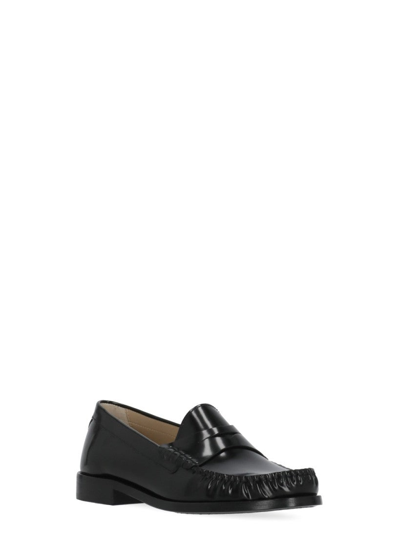 Stuart Weitzman Black Lottie Loafer Leather Loafers