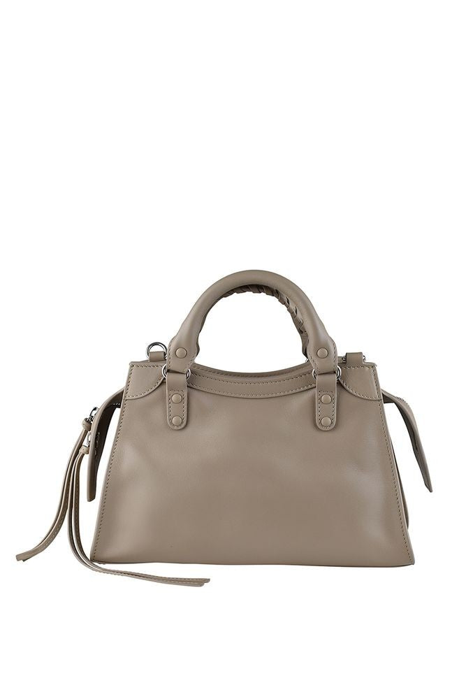 Balenciaga Taupe-Beige Leather Néo City Bag
