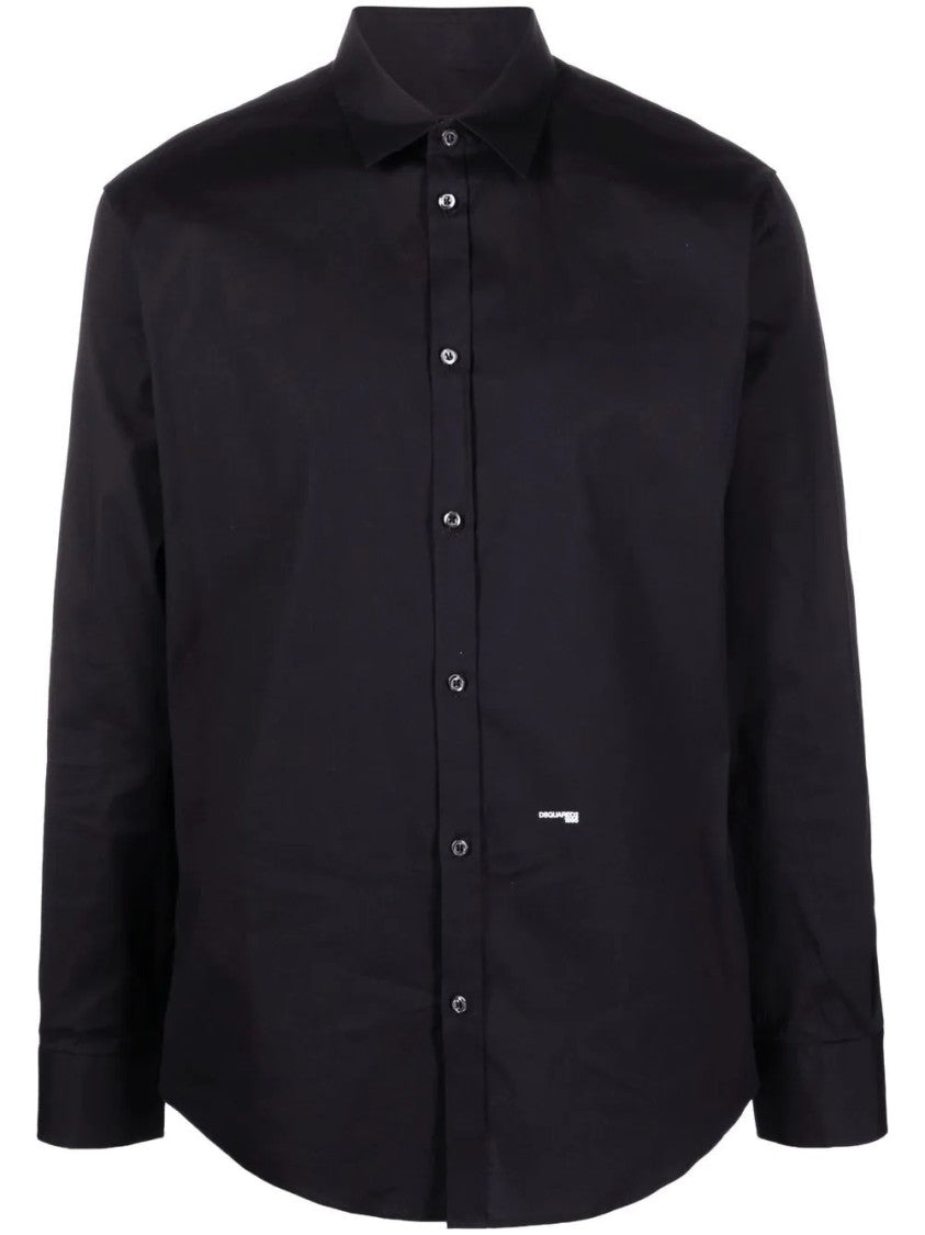 Dsquared2 Tailored Black Button-Down Shirt