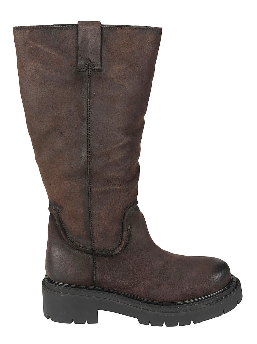 Ash Detroit Mid-Calf Distressed Calfskin Boots
