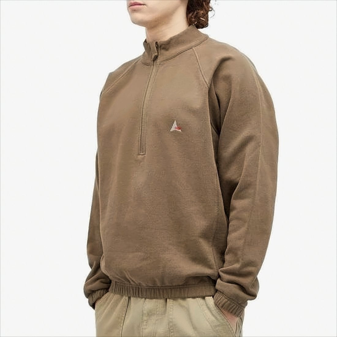 Roa Half-Zip Long-Sleeve Pullover With High Collar And Embroidered Logo