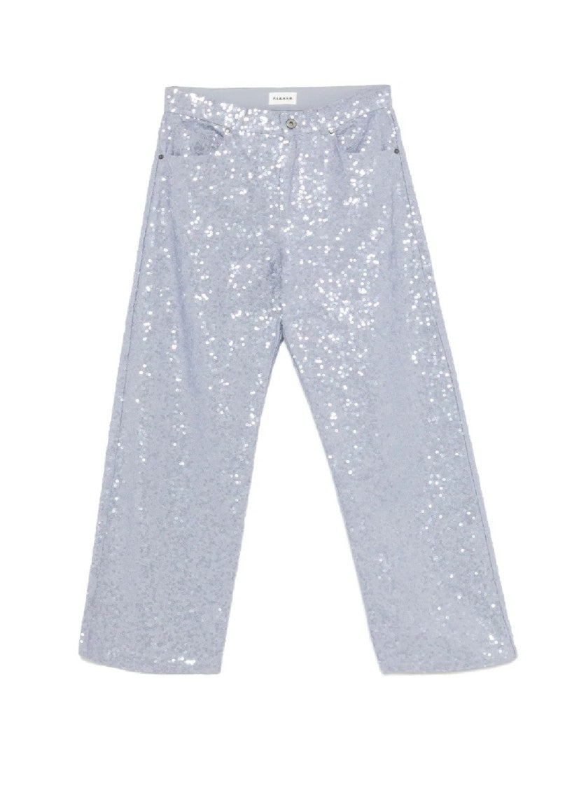 P.A.R.O.S.H. Wide-Leg Jeans With Sequined Accents