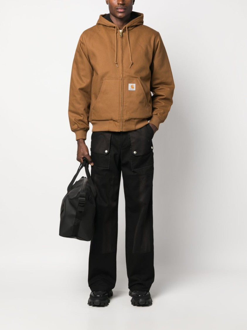 Carhartt Wip Brown Hooded Canvas Jacket