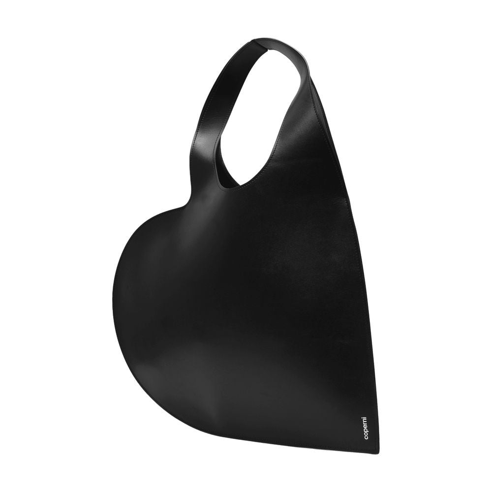 Coperni Heart Tote Bag In Black Leather
