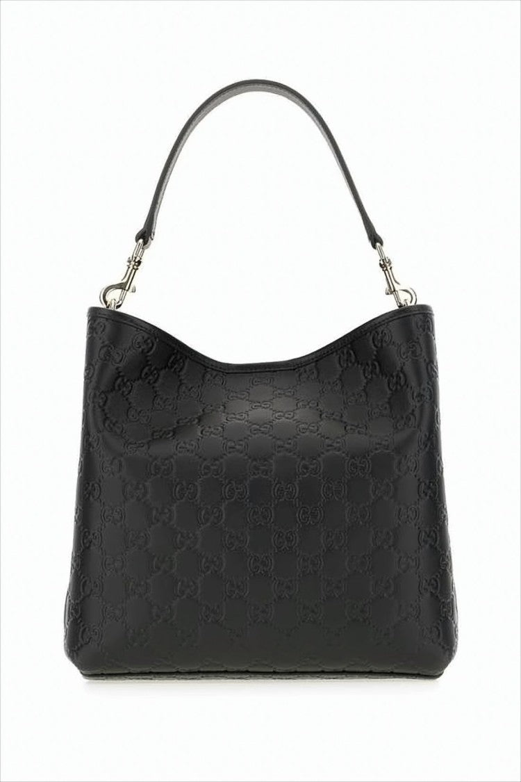 Gucci Gg Emblem Embossed Medium Bucket Bag