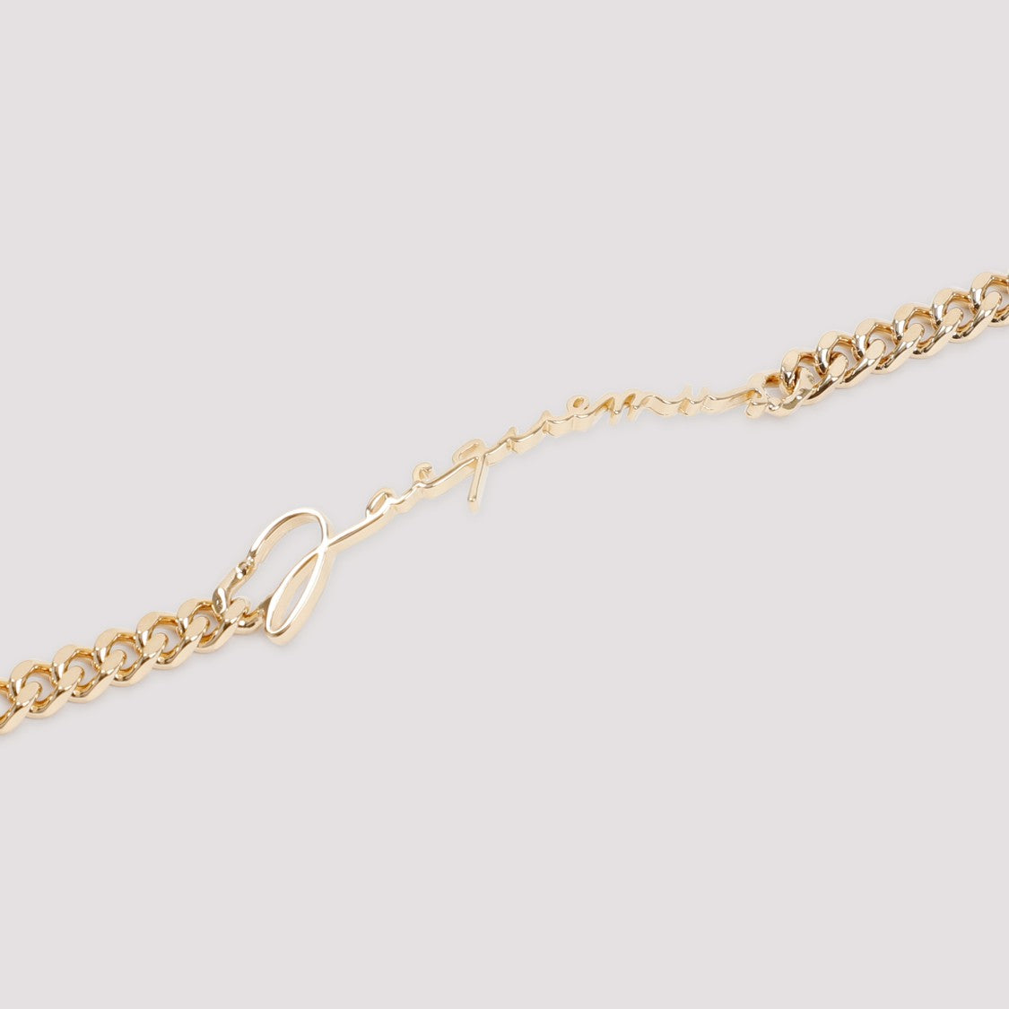 Jacquemus Golden-Tone Curb Chain Bracelet With Integrated Logo