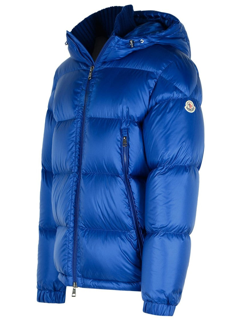 Moncler Rivau' Blue Polyamide Down Jacket