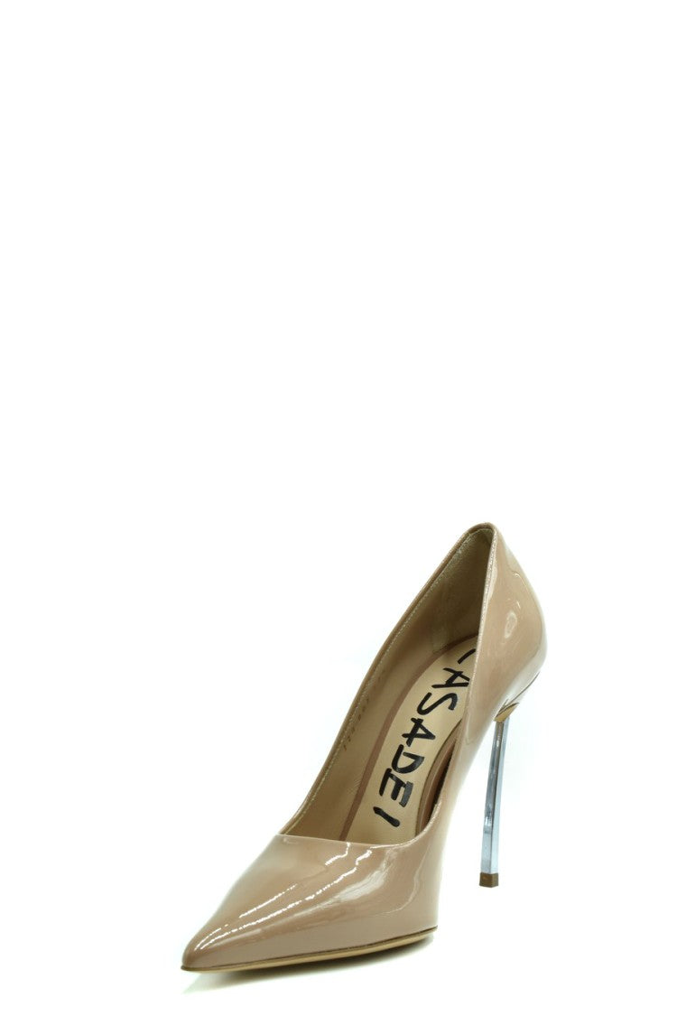 Casadei Glossy Patent Leather Beige Pumps Stiletto