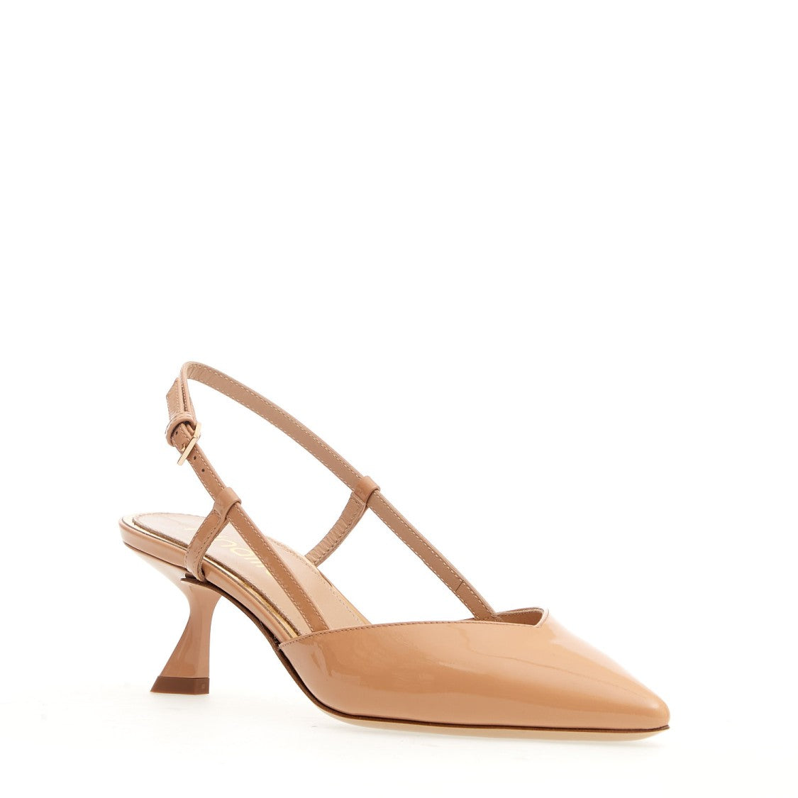 Ninalilou Slingback Vernice Nude Tacco 50 Mm