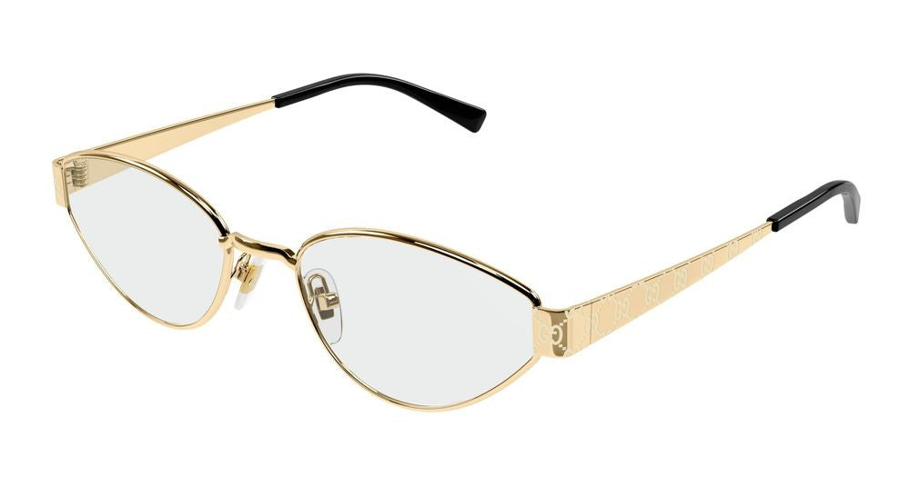 Gucci Gold Rounded Lenses Cat-Eye Design Eyeglasses