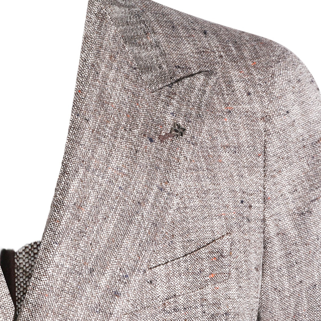 Tagliatore Structured Beige Jacket With Design