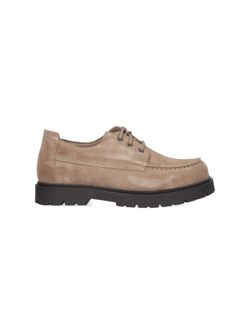 Birkenstock "Highwood Moc Lace Low" Derby Shoes – Taupe