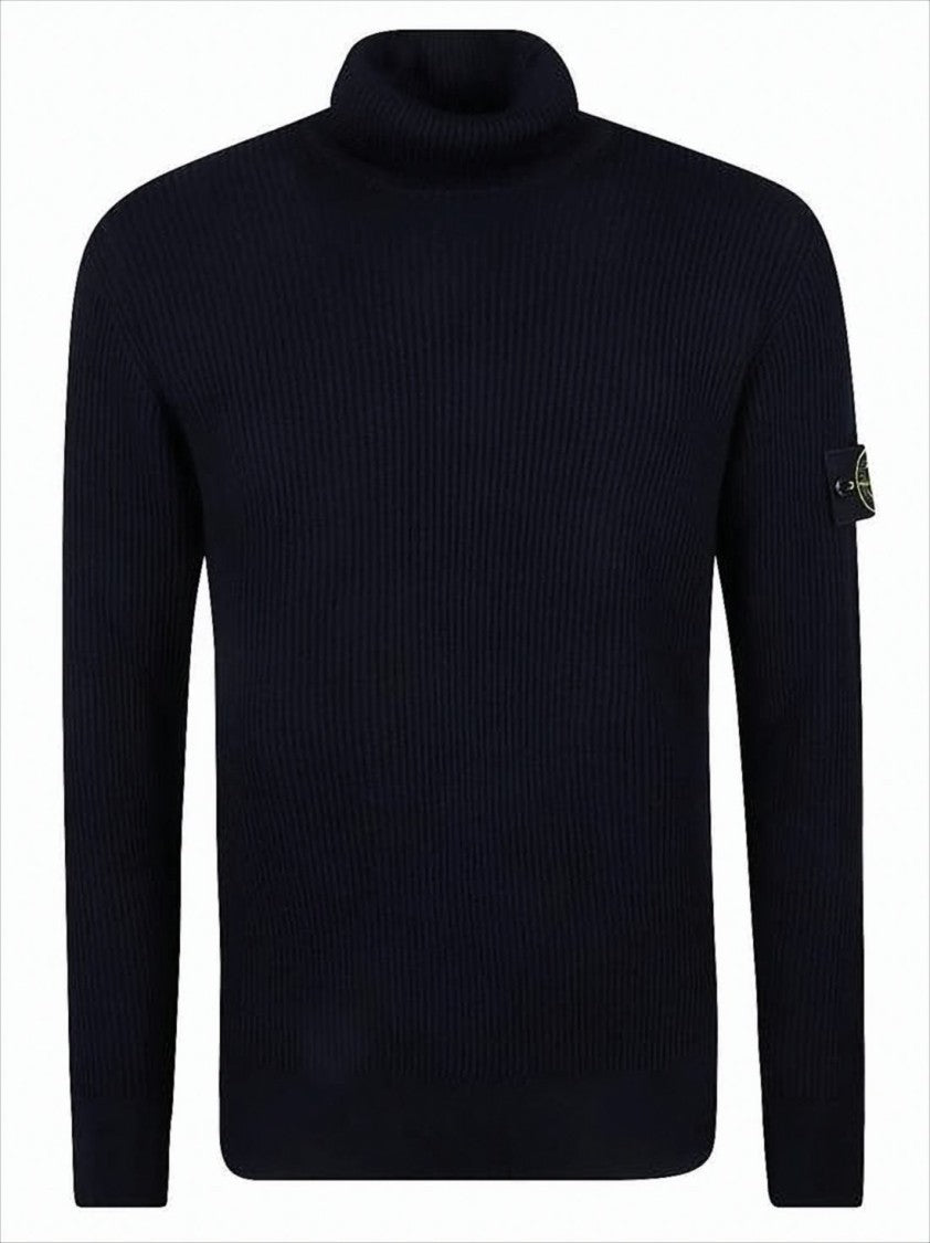 Stone Island Ribbed Knit Turtleneck Sweater