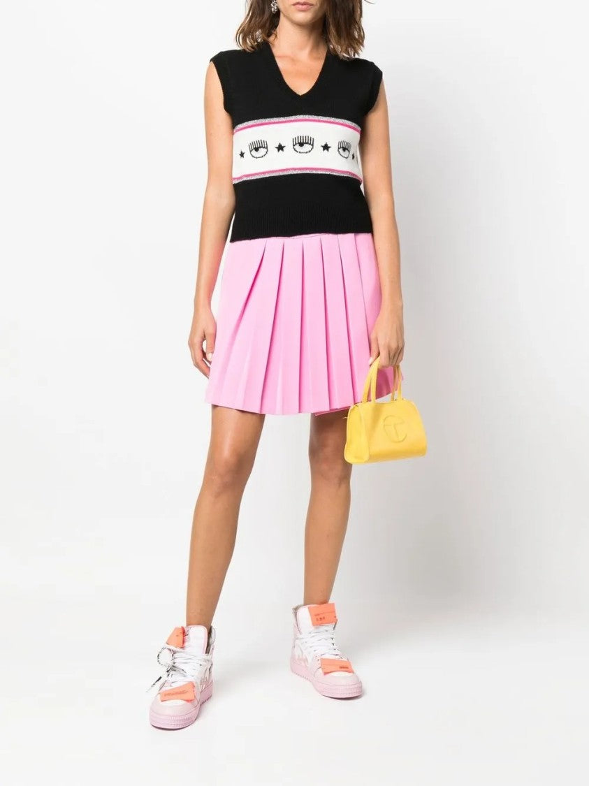 Chiara Ferragni Classic Knit Round Neck Long-Sleeve Sweater