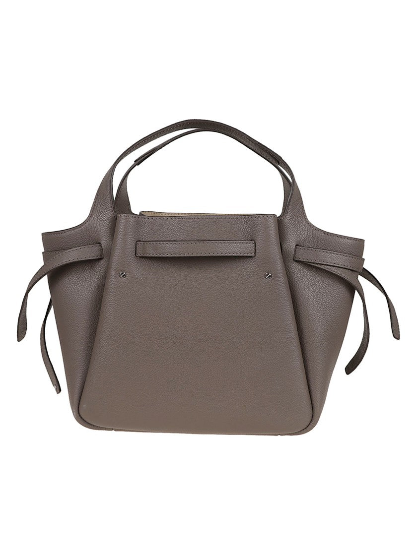 Tory Burch Structured Brown Leather Shopper