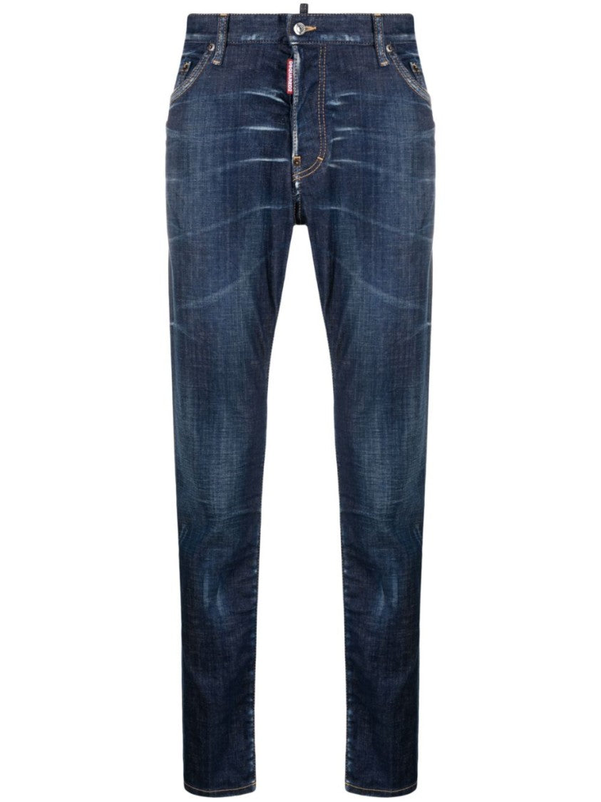 Dsquared2 Navy Blue Slim-Fit Jeans