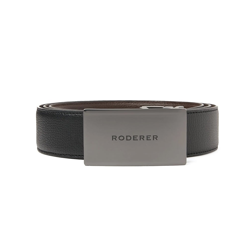 Roderer Black/Brown Italian Leather Virtuoso Reversible Belt