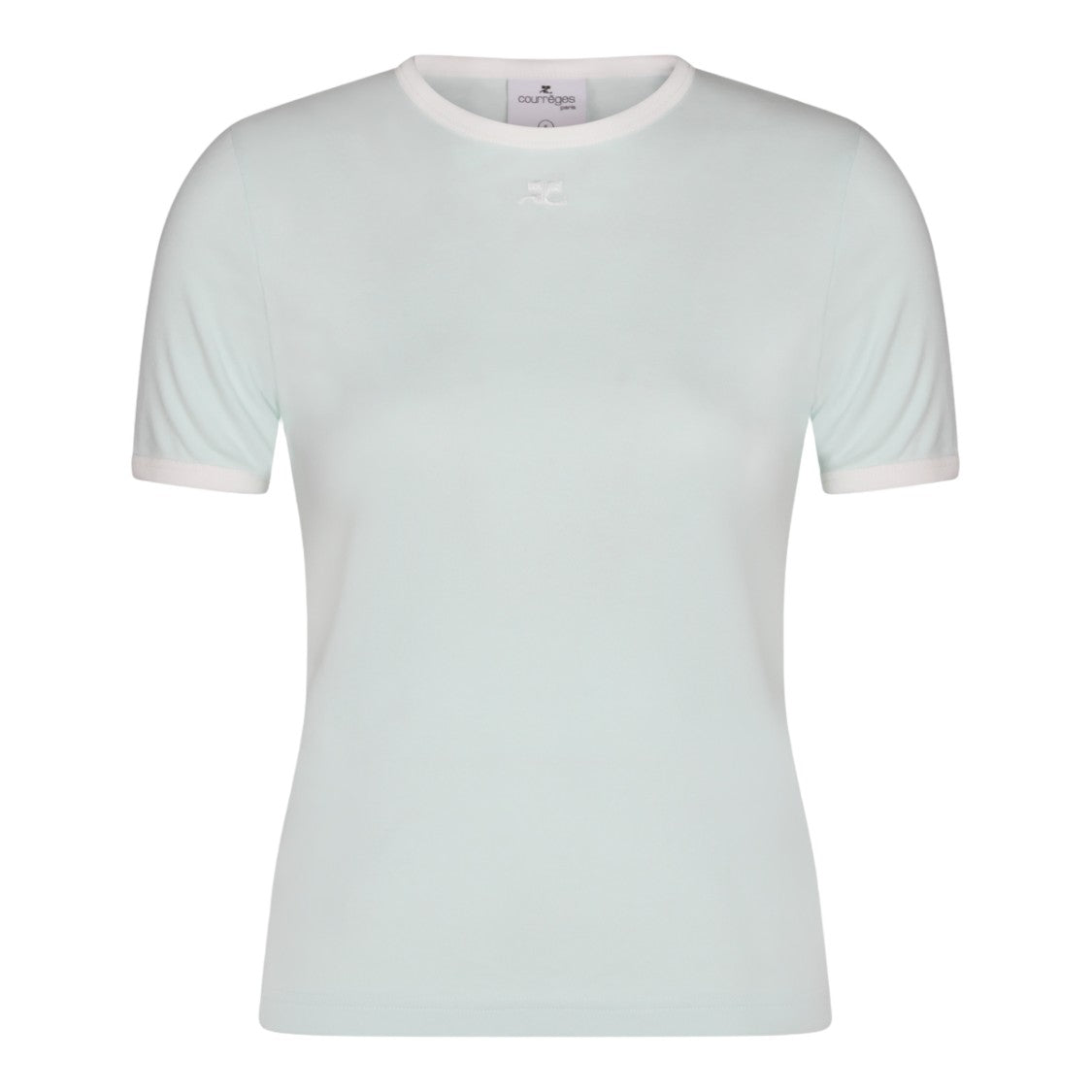Courrèges Fitted Short-Sleeve T-Shirt With Contrasting Trim