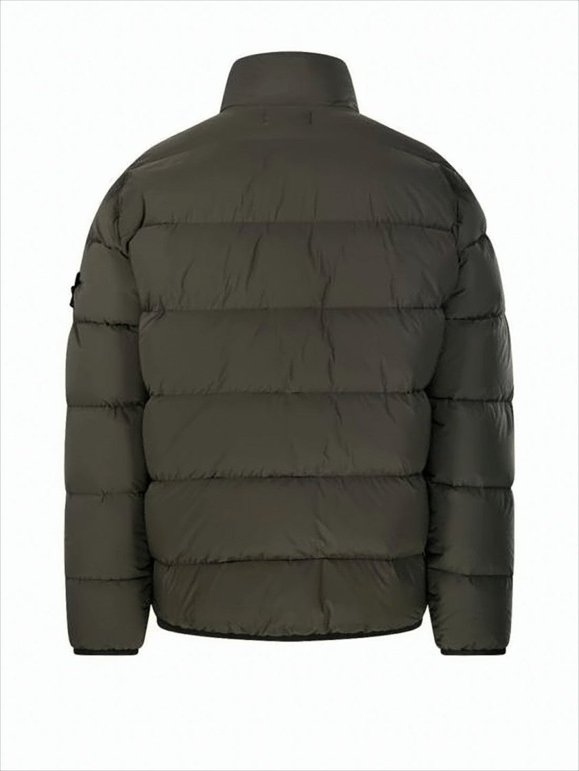 Stone Island Quilted High-Collar Padded Jacket With Zippered Pockets